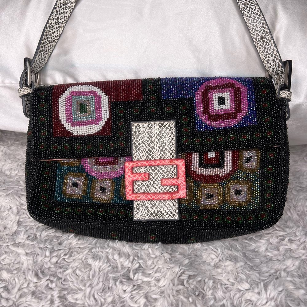 Vintage Fendi Beaded Shoulder Bag